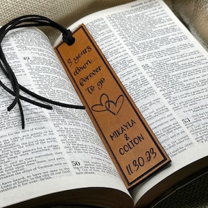 Personalized Leather Bookmark, Third Anniversary Gifts for Husband, Leather Anniversary, 3rd Anniversary