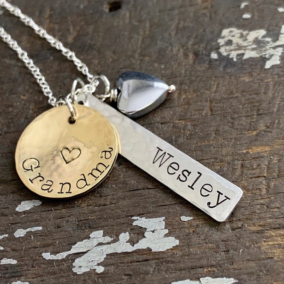 Gift for New Grandma From Baby Personalized New Nana Necklace Etsy