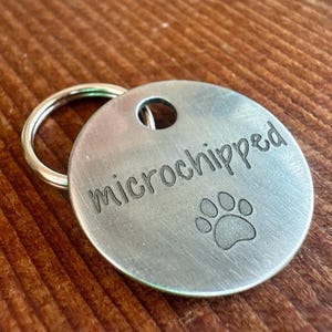 Microchip Pet Tag Dog Tag Microchipped Stainless Steel Durable Tag for Pet Tag Silver Micro Chip Cat Tags Engraved Dog Tag