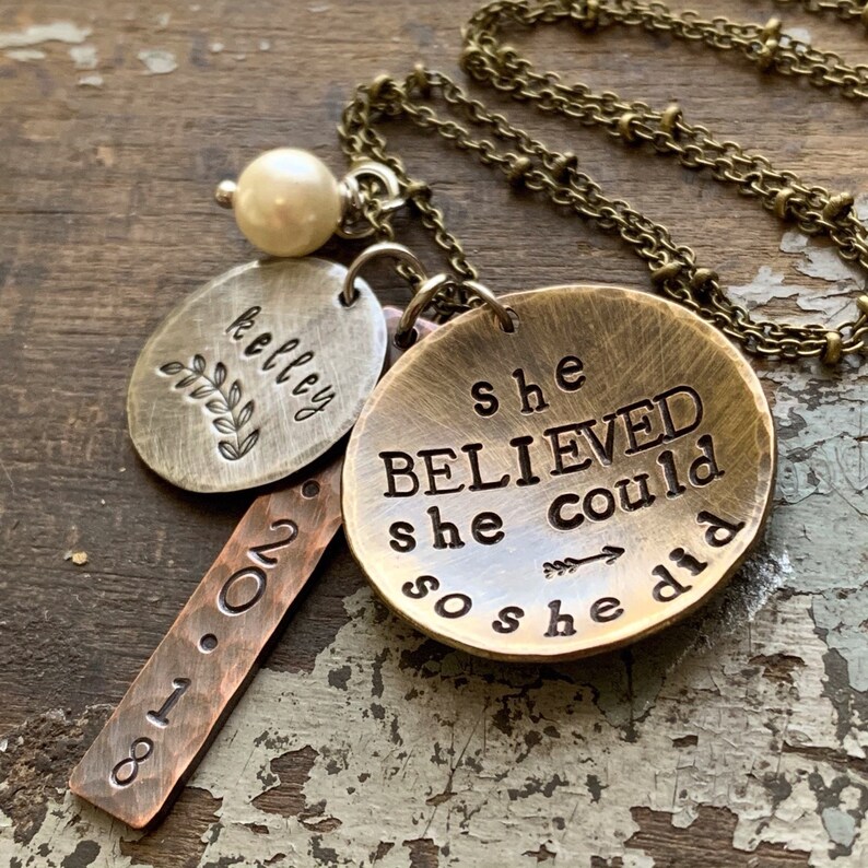 Keepsake Gift for Daughter Personalized Charm Necklace She Etsy