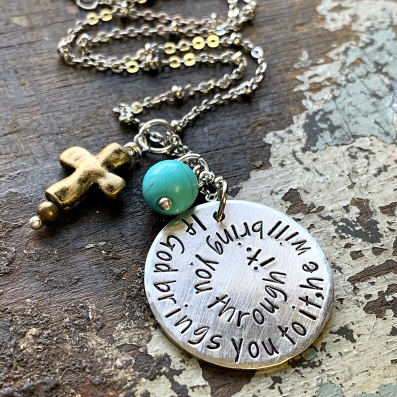 Cross Necklace Custom Bible Verse Necklace Engraved | Etsy