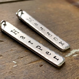 Kids Name Plate, Name Charm for Necklace, Custom Word Pendants, Kids Name Necklace Charms