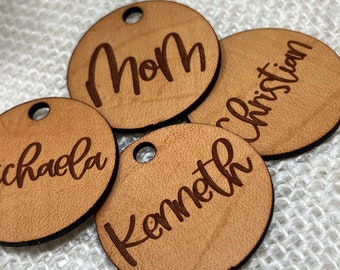 Leather Tags, Custom Gift Tags, Knitting Tags, Product Business Labels, Hang Tags