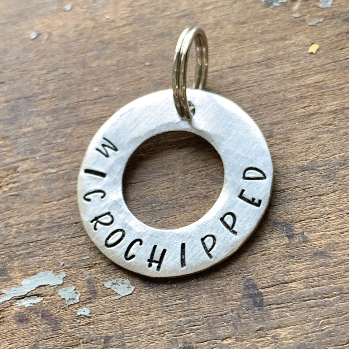 Microchipped Dog Tag Microchipped Tag for Pet Custom Dog Tag Etsy