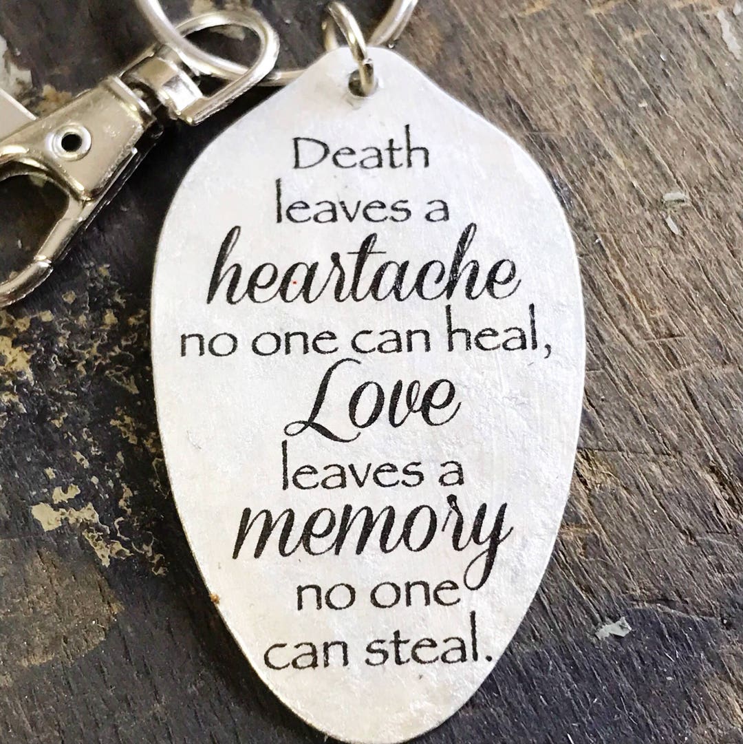 Memorial Sympathy Gift Death Leaves a Heartache No One Can Etsy