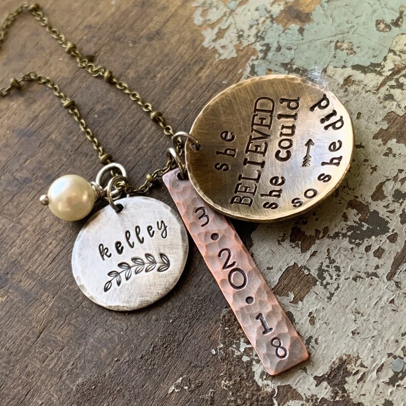 Keepsake Gift for Daughter Personalized Charm Necklace She Etsy