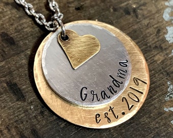 Promoted to Grandma Gift from Baby, New Grandma Gift from Daughter, Nana Necklace