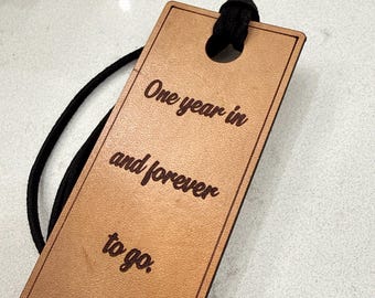 1st Anniversary Gift for Husband | One Year Married Bookmark | Personalized Wedding Date