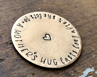 Personalized Keepsake for Daughters and Sons, Handmade Brass Token, Gift for Moms Who Cherish Memories and Sentiments