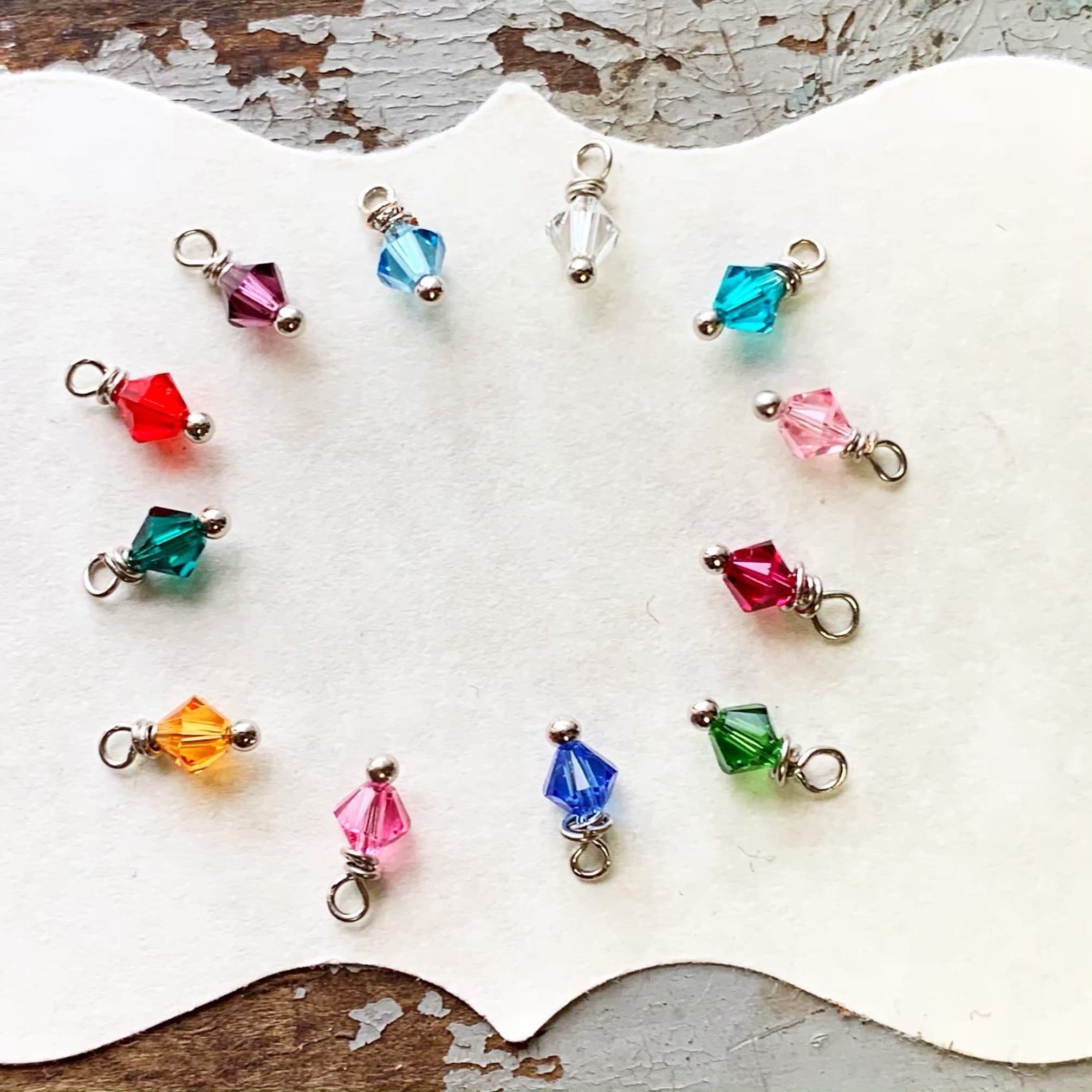 Tiny birthstone shop charms