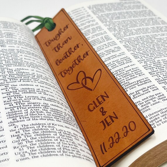 Funny Anniversary Gift, 3rd Anniversary Leather Bookmark