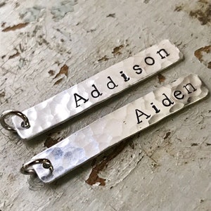 Name Charms for Necklace, Personalized Nameplate Pendant, Custom Charm