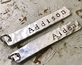 Name Charms for Necklace, Personalized Nameplate Pendant, Custom Charm