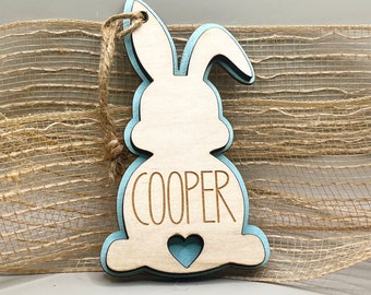 Custom Easter Basket Tag, Personalized Easter Tag, Easter Bunny Name Tag, Easter Basket Name Tag, Custom Easter Basket