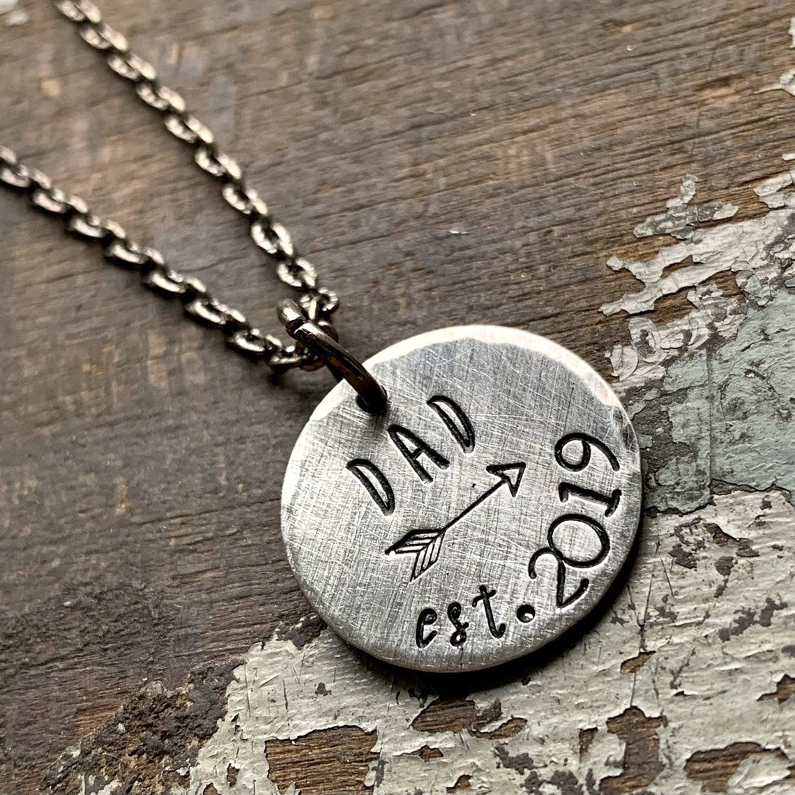 New Dad Gifts Established Dad Jewelry Silver Necklace for Etsy