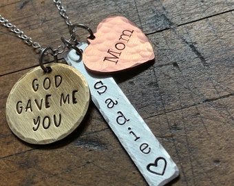 Mothers Day Gifts for Wife, God Gave Me You Necklace, Christian Gifts for Mom, Personalized Jewelry for Mama