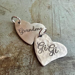 Stainless Steel Jewelry, Non Tarnish Silver Charm, Waterproof Charm, Bracelet, Necklace, Custom Heart Charm, Personalized Add On Charm