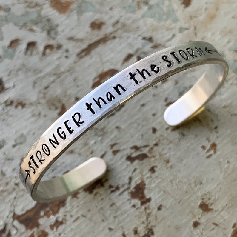 Stronger than the Storm Mindfulness Gift Be Brave Bracelet | Etsy