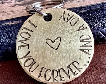 Romantic Love Keychain Gift | I Love You Forever and a Day | Meaningful Keepsake