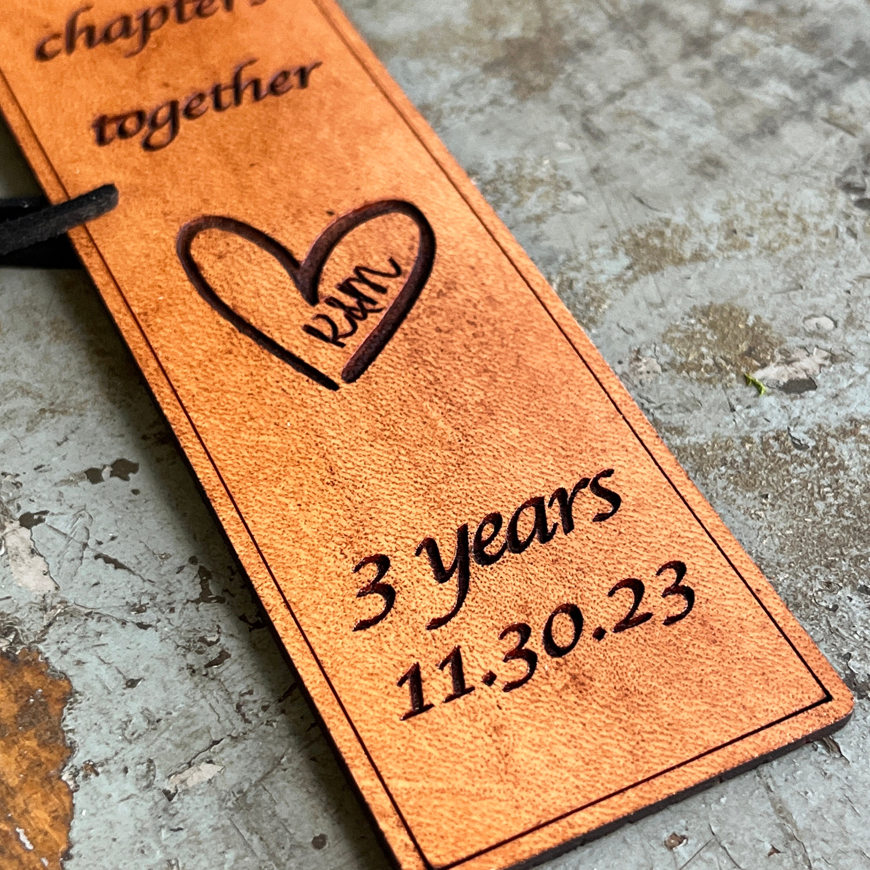 Custom Bookmark, Leather Book Mark, Anniversary Gift, Reader