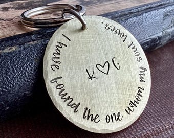 Christian Anniversary Keychain Gift | I Have Found the One My Soul Loves | Faith Keepsake
