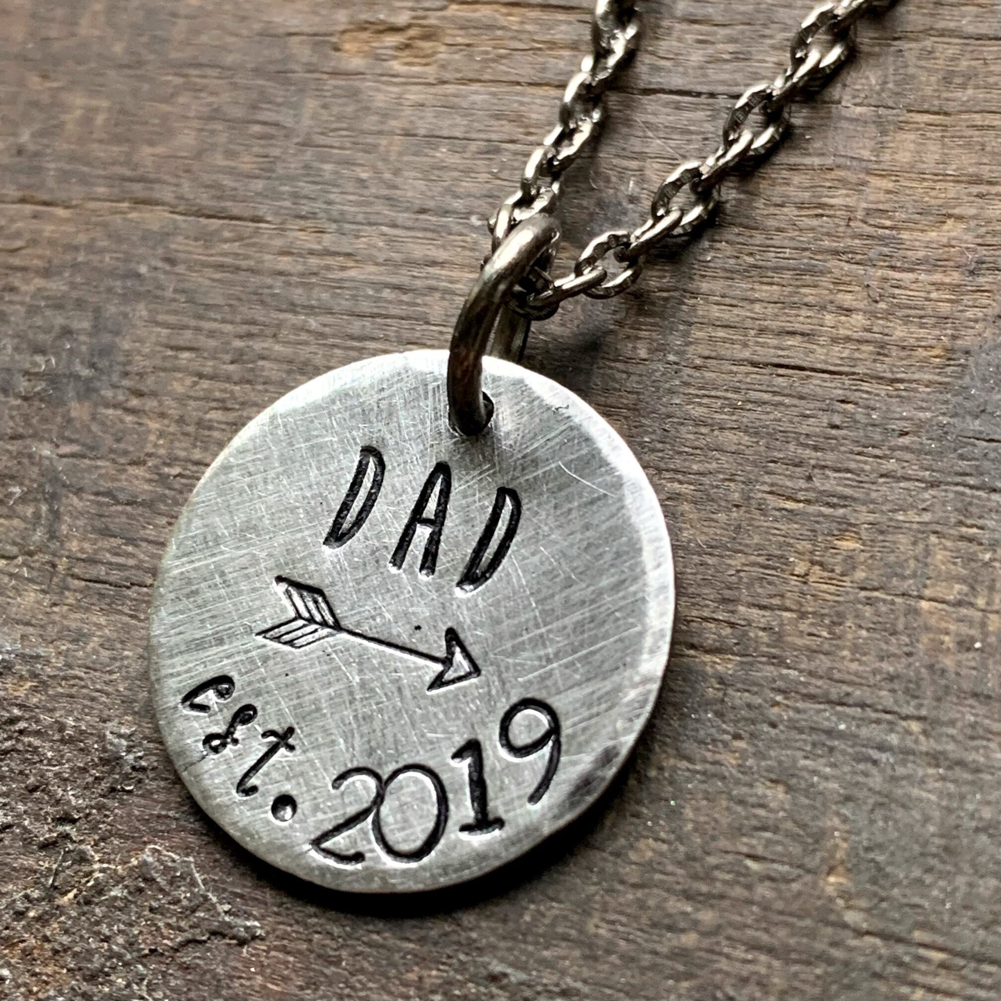 New Dad Gifts Established Dad Jewelry Silver Necklace for Etsy