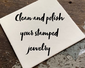 Pro-polishing Pad for cleaning and polishing your Kyleemae Designs Stamped Jewelry