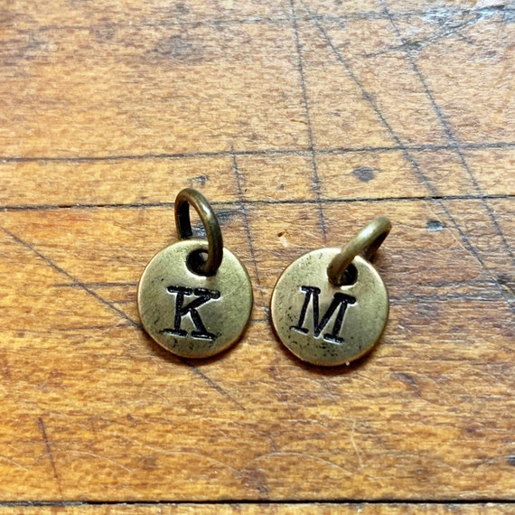Gold Initial Charms Tiny Alphabet 
