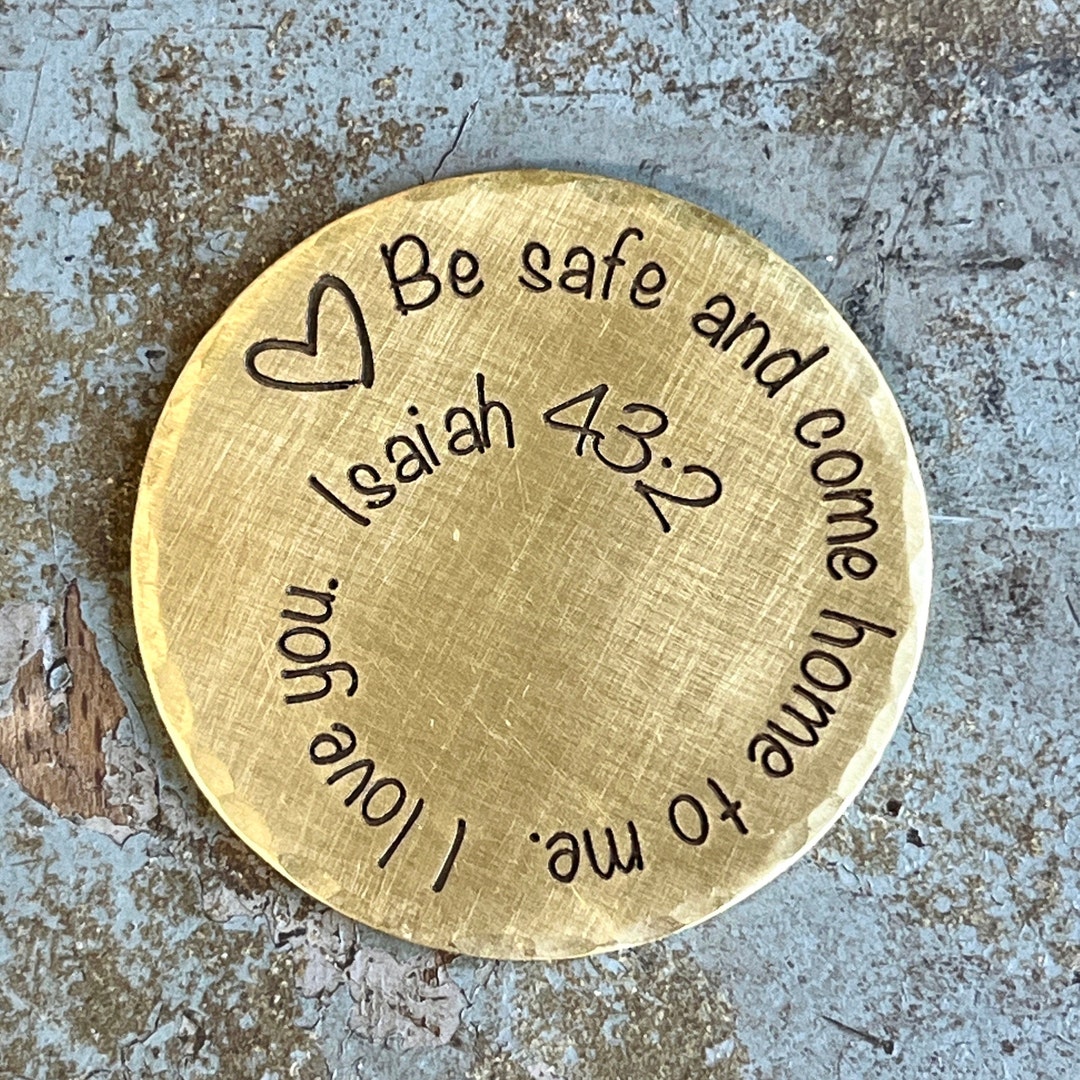 Personalized Brass Pocket Hug Coin: Military Deployment Gift - Etsy