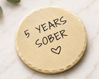 Sobriety Gift for Him, Years Sober New Beginnings Coin, Sobriety Anniversary Ideas, Recovery Gifts