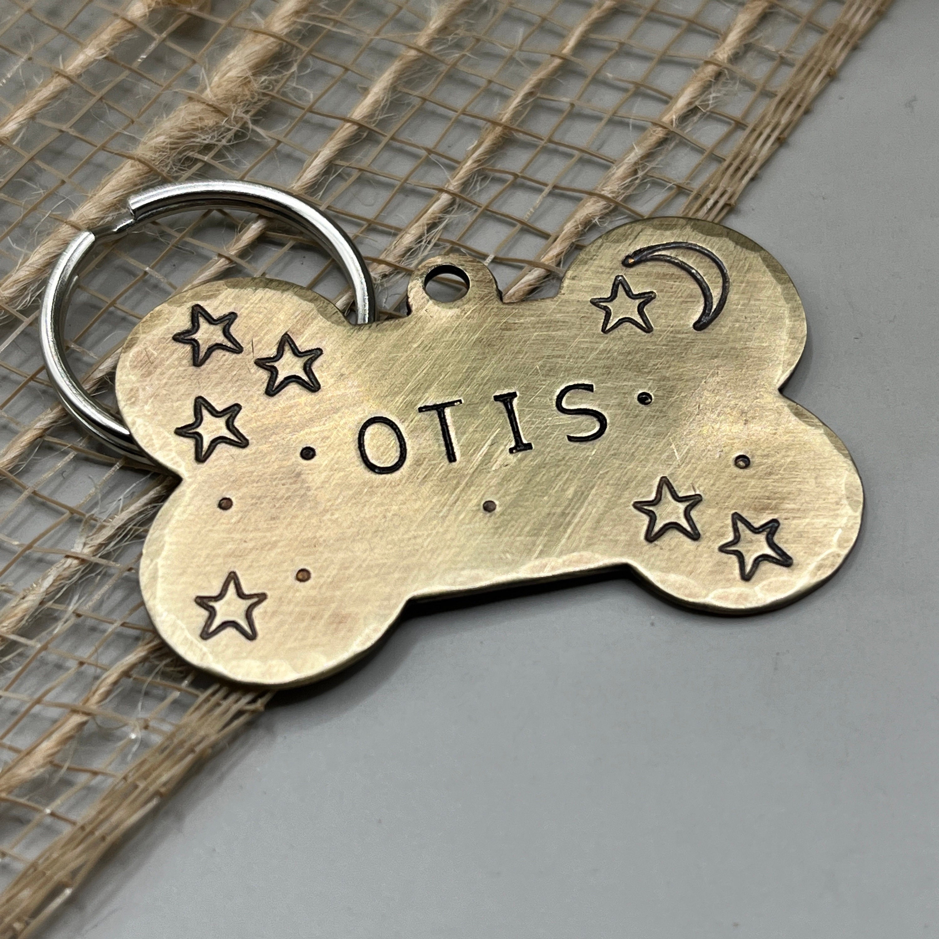 Large Bone Shape Dog Tag with Plated Brass – Quick-Tag