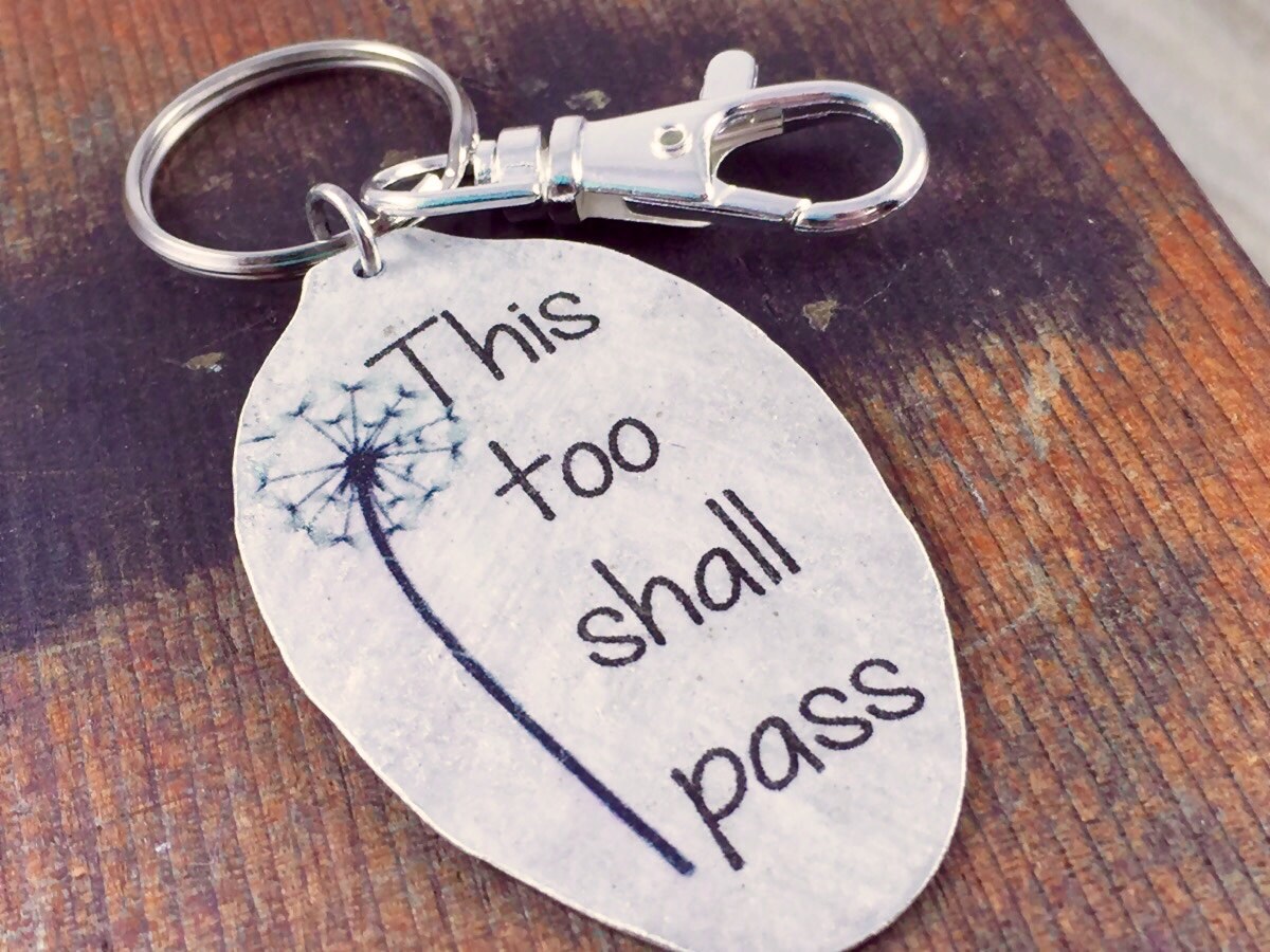 Funny Quote Spoon Keychain This Too Shall Pass Encouragement - Etsy Funny Quote Spoon Keychain This Too Shall Pass Encouragement - Etsy