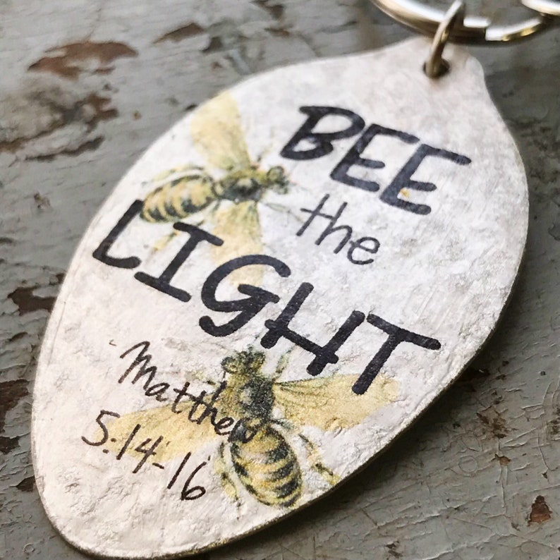 Bee Themed Gifts Spoon Pendant Be the Light Matthew 5 14 Etsy