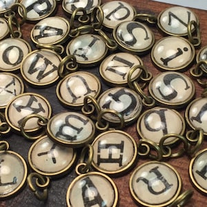 Kids Initial Charms, Gold Initial Charm, Alphabet Pendant, Initial Charms for Bracelet