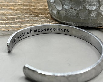 Secret Message Customizable Bracelet, Hidden Message Bracelet, Mothers Day Gift Idea, Friendship Bracelet Custom, Personal Gifts