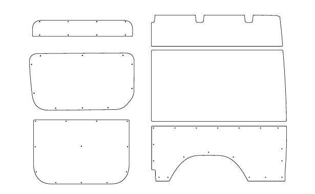 MB Sprinter L2 (144') Precise (6 Piece) Side Wall Paneling DXF ...