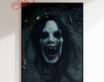 Zombie Horror Poster, Undead Wall Art, Creepy Revenant Print, Gothic Decor, Dark Apocalypse Artwork, Macabre Aesthetic