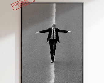 Fotografía minimalista de equilibrio, impresión comercial en blanco y negro, arte de pared inusual