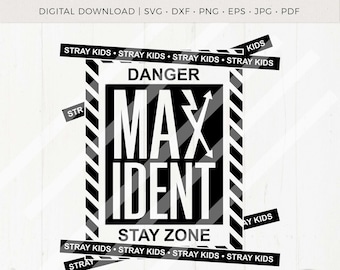 Maxident Vector | Stray Kids Clip Art | KPop Digital Download | Instant Download for Cricut Silhouette DXF cut file Eps Svg Png shirt