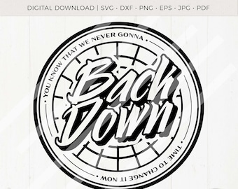 P1 Harmony Back Down Vector | P1ece svg | KPop Digital Download | Instant Download for Silhouette DXF digital cut file EPS Svg Png shirt