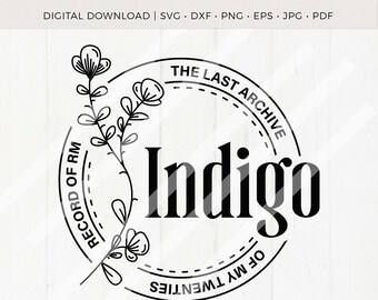 Indigo Namjoon Vector | BTS svg | KPop Sticker | Instant Download for Cricut Silhouette DXF digital cut file Eps Svg Png shirt