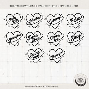 Pegatina de Stray Kids / Clip Art de SKZ / Descarga digital de KPop / Descarga instantánea Cricut Silhouette DXF Eps Svg Png camiseta / Stay Gift
