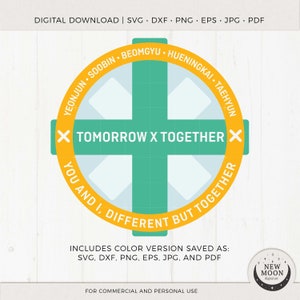 Domani X Insieme Svg Eps Pdf Jpg Png / Decalcomania TXT / Adesivo MOA / File vettoriali per Cricut e Silhouette / Kpop Svg / TXT Clip Art