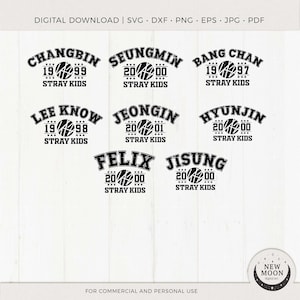 Stray Kids Svg Eps Pdf Jpg Png / Stay Decal / Archivos vectoriales para Cricut y Silhouette / SKZ Svg / Stray Kids Clip Art / Stray Kids Athletic