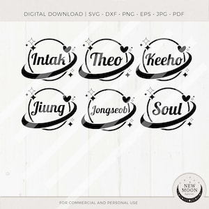 Pegatina P1 Harmony / P1ece svg / Descarga digital KPop / Descarga P1Harmony para Cricut Archivo de corte digital DXF EPS Svg Png Lightstick Decal