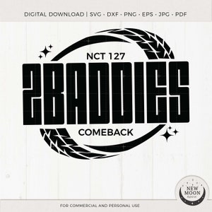 2 Baddies Clip Art / NCT 127 Pegatina / KPop Descarga digital / Descarga instantánea para Cricut Silhouette DXF Pegatina archivo cortado EPS Svg Png camisa