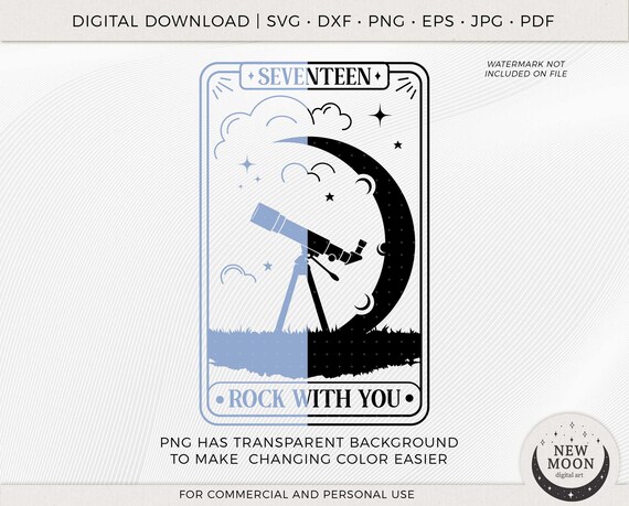 Seventeen Rock With You Tarot | SVNTN Svg | Kpop Digital Download