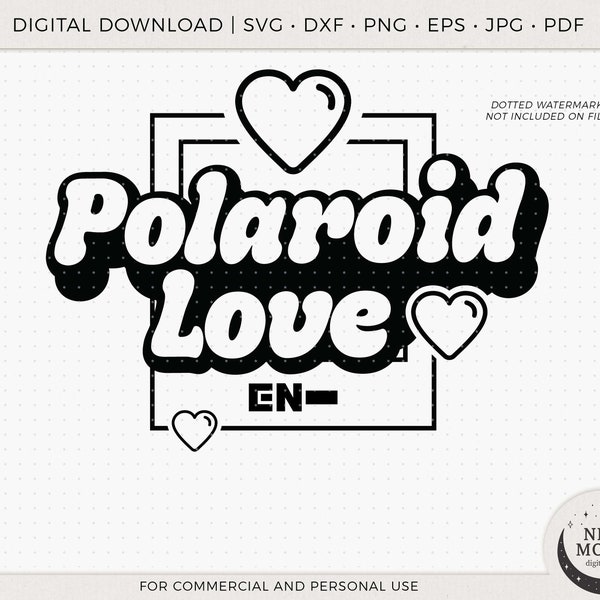 Enhypen Svg Eps Pdf Jpg Png | Polaroid Love Decal | Enhypen Sticker | Vector files for Cricut and Silhouette | Kpop Star Svg