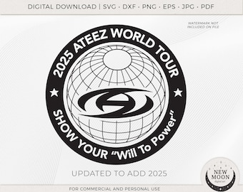 Ateez World Tour | ATiny Clip Art | KPop Digital Download | Ateez Instant Download for Cricut Silhouette DXF Eps Svg Png shirt