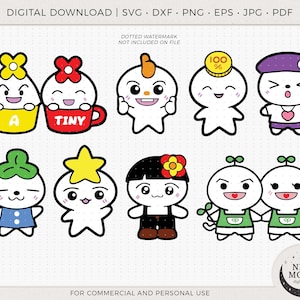 Ateez Svg Eps Pdf Jpg Png / Calcomanía de Teezmon / SKZ svg / Archivos vectoriales para Cricut y Silhouette / Kpop Svg / Camiseta de personajes de KPop / Regalo ATiny